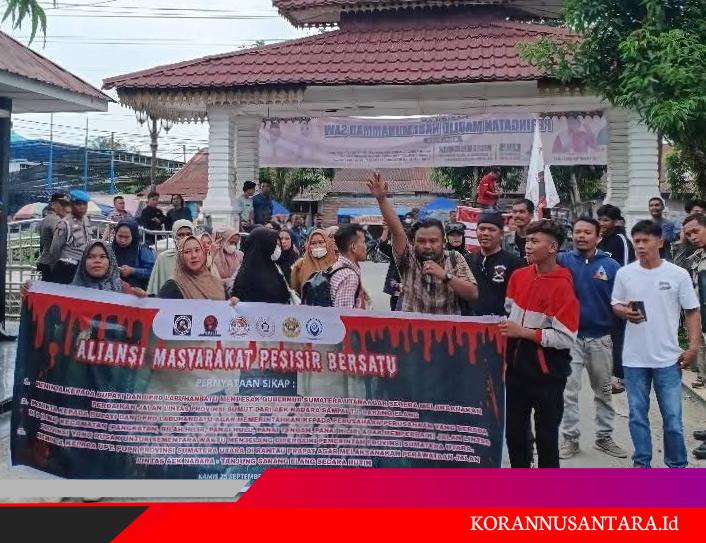 Aliansi Masyarakat Pesisir Bersatu Tuntut Perbaikan Jalan Lintas Aek Nabara – Tanjung Sarang Elang