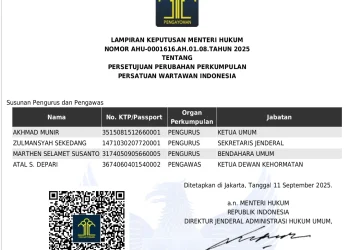 Kemenkumham Sahkan Kepengurusan Baru PWI Hasil Kongres Rekonsiliasi 2025