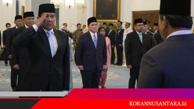Presiden Prabowo Lantik Ahmad Dofiri Jadi Penasihat Khusus Presiden Bidang Kamtibmas dan Reformasi Polri