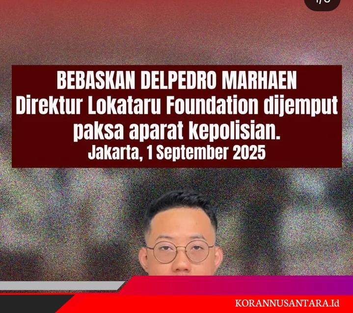 Direktur Eksekutif Lokataru Foundation Delpedro Marhaen Jadi TSK Penghasutan Kepada Pelajar
