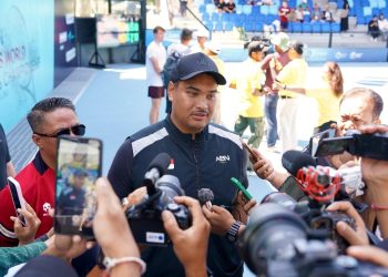 Menteri Pemuda dan Olahraga Republik Indonesia (Menpora RI) Dito Ariotedjo mengungkapkan kebahagiaannya karena Indonesia kini memiliki venue olahraga raket berstandar internasional di kawasan wisata ITDC Nusa Dua, Kabupaten Badung, Bali.(foto:Gilang/kemenpora.go.id)