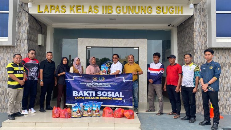 Wujud Kepedulian Terhadap Sesama, Lapas Gunung Sugih Gelar Bakti Sosial