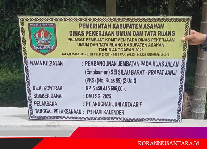 Rekanan Pembangunan Jembatan Terancam Putus Kontrak,175 Hari Kerja Tidak Tercapai