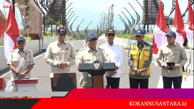 Presiden Prabowo Resmikan Jembatan Kabanaran di Bantul hingga Underpass Gatsu Sumut