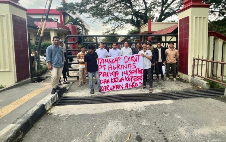GEMPET Sumut Demo Polda Sumut, Desak Tangkap Dirut Agrinas Palma Nusantara dan Ketua Koperasi Barumun Agro Nusantara
