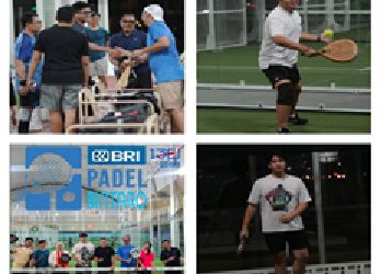 BRI Bintaro Gelar Olahraga Padel Bersama Nasabah Merchant Ayam Kelopoe