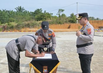 Kapolres Labusel Pimpin Sertijab Wakapolres dan Kapolsek Silangkitang, Tekankan Amanah dan Pengabdian Humanis