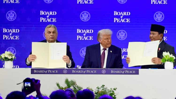Prabowo Teken Piagam Dewan Perdamaian Gaza Bentukan Trump