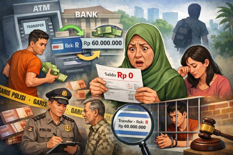 Modus Minjam Uang, Menantu Diduga Bobol Rekening Mertua Rp60 Juta