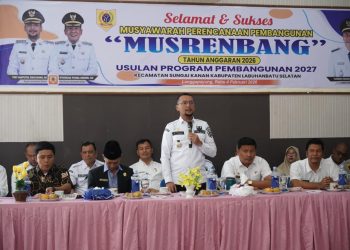 Buka Musrenbang Sungai Kanan, Bupati Labusel Tegaskan Suara Desa Jadi Prioritas Pembangunan
