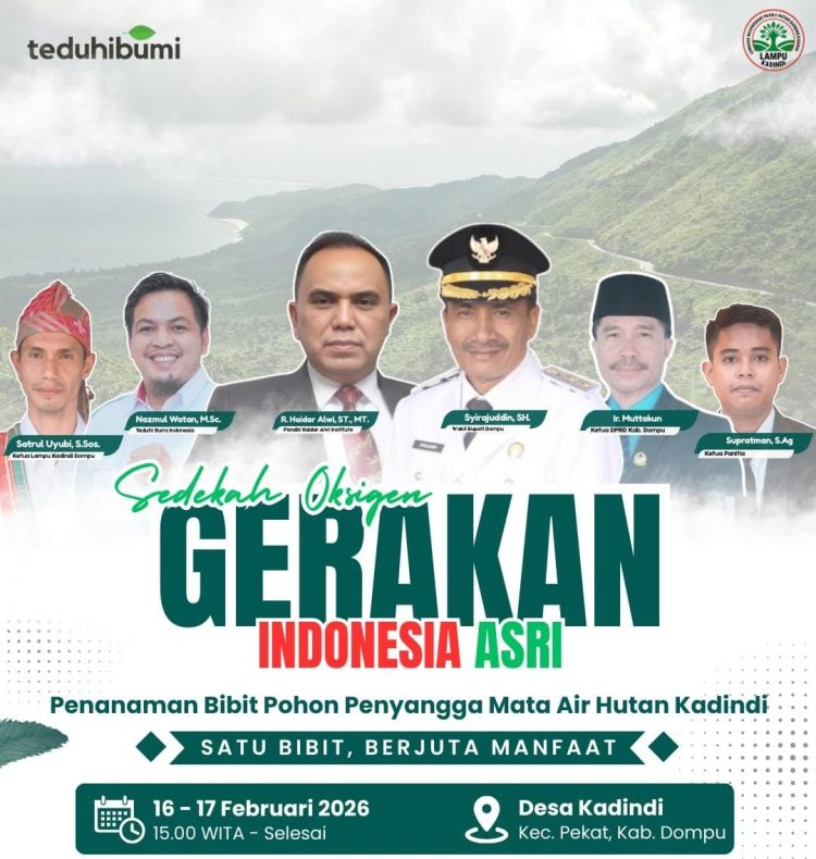 Gerakan Indonesia ASRI: Haidar Alwi Institut dan Teduhi Bumi Tanam 1.000 Pohon di Dompu