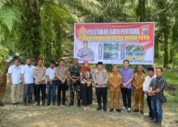 Kapolres Labusel Letakkan Batu Pertama Jembatan Merah Putih Presisi di Torgamba, Akses Baru Menuju Riau Segera Terwujud