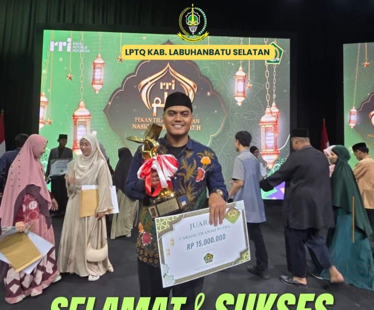 Qori Asal Silangkitang Raih Juara 1 MTQ RRI Nasional 2026, Harumkan Nama Labuhanbatu Selatan