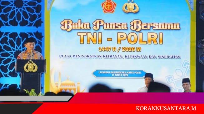 Buka Puasa TNI-Polri, Kapolri Ajak Kawal Kebijakan Strategis Presiden Prabowo