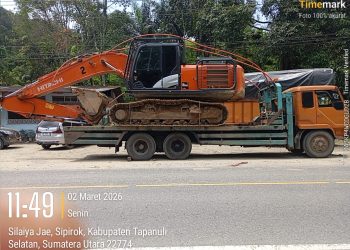 14 Ekskavator dan 7 Pekerja Tambang Emas Ilegal Madina Diamankan Polda Sumut