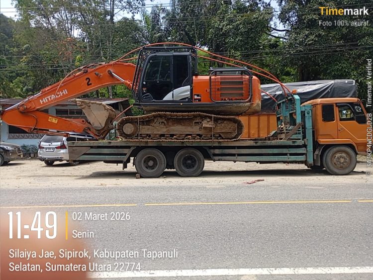 14 Ekskavator dan 7 Pekerja Tambang Emas Ilegal Madina Diamankan Polda Sumut