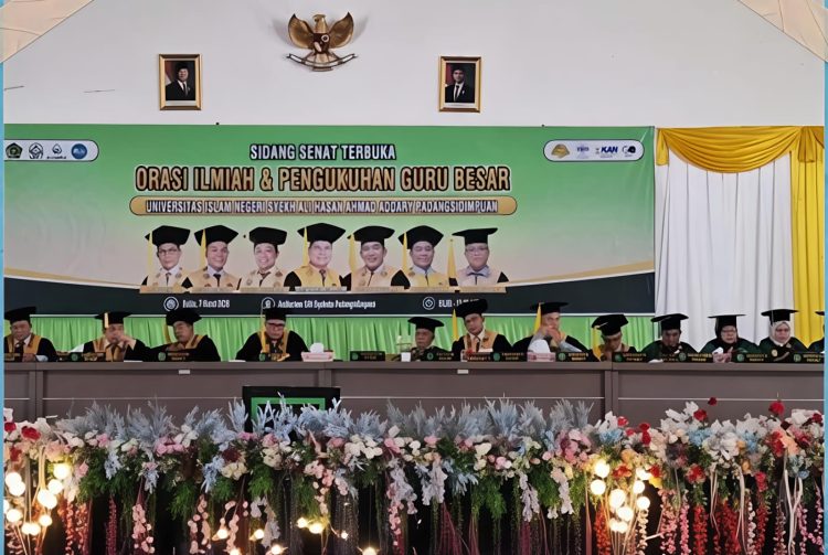 UIN Padangsidimpuan Kukuhkan Tujuh Guru Besar dalam Sidang Senat Terbuka, Polres Dukung Keamanan Kampus