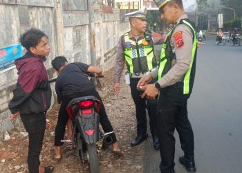 Warga Mengeluh Bising! Satlantas Padangsidimpuan Tertibkan Knalpot Blong, Sejumlah Motor Ditahan