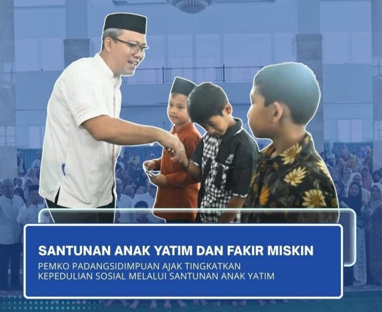 Wali Kota Padangsidimpuan Ajak Masyarakat Tingkatkan Kepedulian Sosial Lewat Santunan Anak Yatim