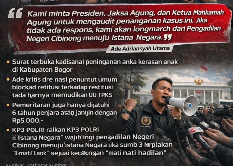 Surat Terbuka ” Laporan Darurat ” untuk Presiden, KP3 Polri Soroti Kasus Kekerasan Seksual Anak di Bogor, Ancam Longmarch ke Istana