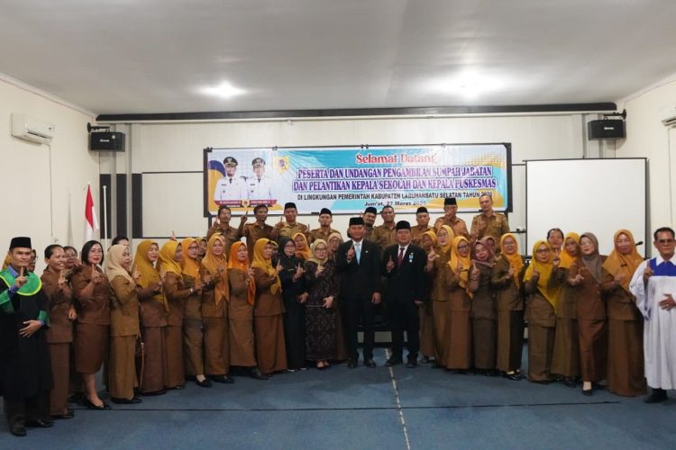 Sekda Labusel Lantik Kepala Sekolah dan Puskesmas, Perkuat Pelayanan Publik