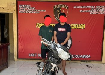 Polsek Torgamba Tangkap Dua Pencuri di SPBU Pinang Awan, Komplotan Lain Masih Diburu