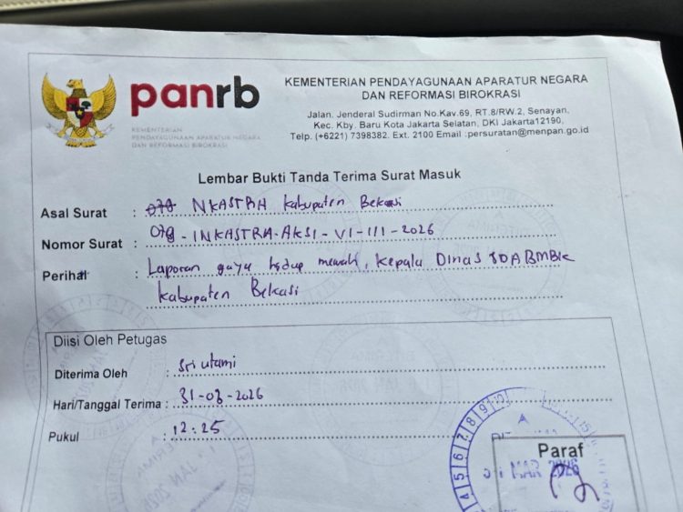 INKASTRA laporkan Kepala Dinas SDABMBK Bekasi Diduga Miliki Dua KTP dengan NIK Berbeda