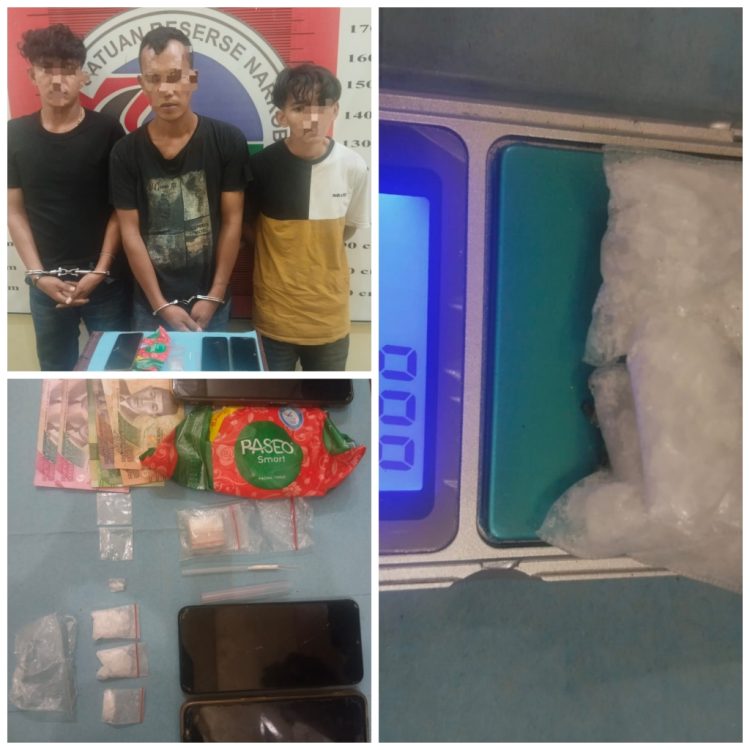 Dari Laporan Warga, Polres Padang Lawas Tangkap 4 Pengedar Sabu di Barumun Tengah
