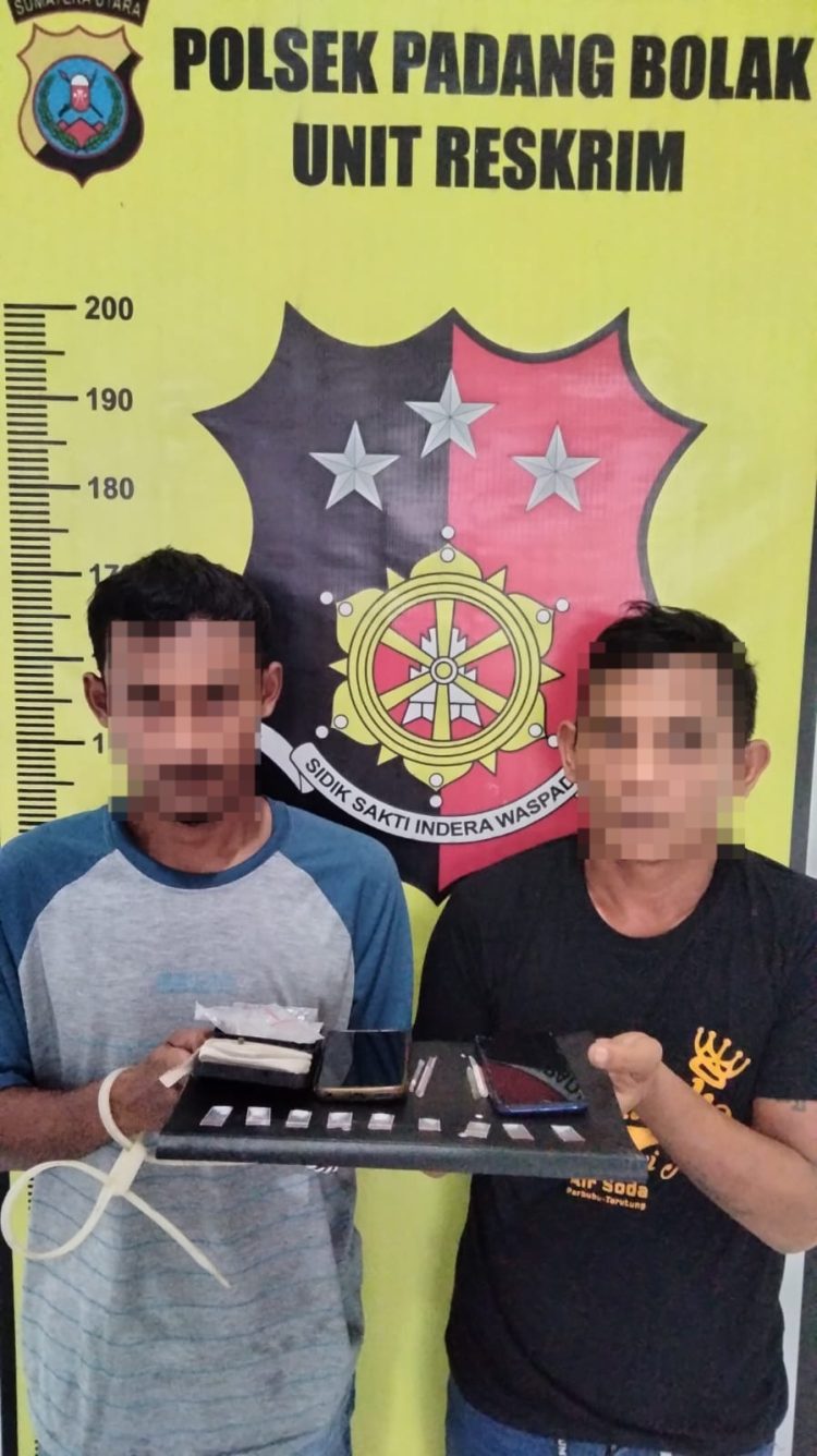 Polres Tapsel Amankan Dua Pria Terduga Pengedar Sabu di Halongonan Timur
