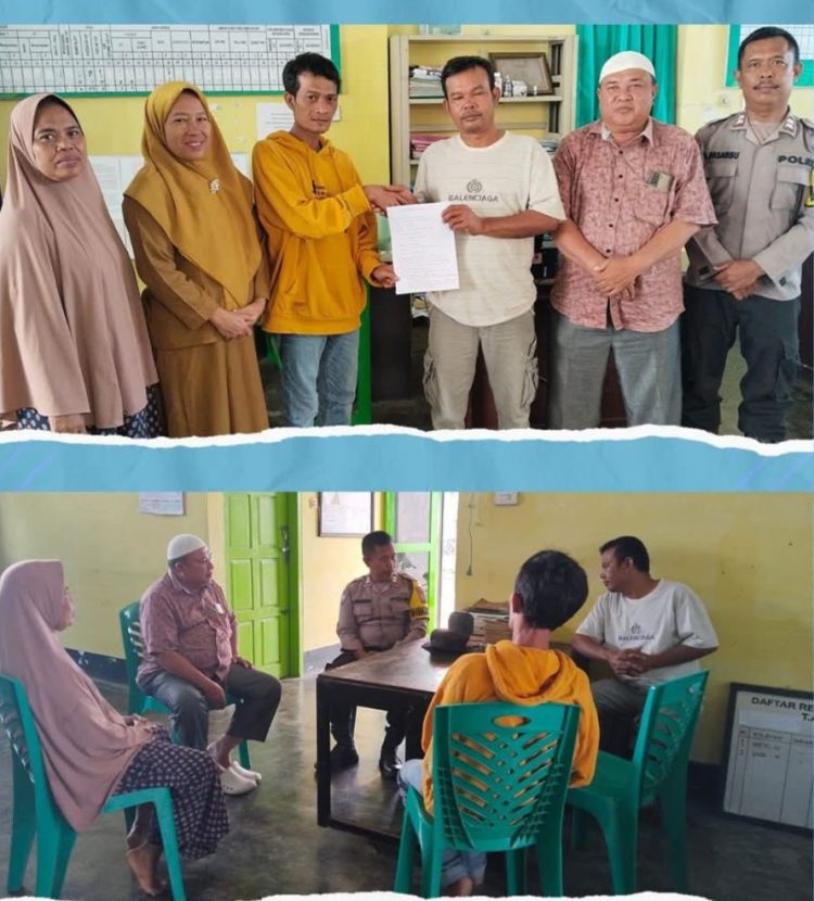 Bhabinkamtibmas Padangsidimpuan Selatan Mediasi Sengketa Dugaan Pencurian Kayu Berakhir Damai