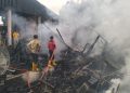 Gudang Loket Bus KPB di Kotapinang Terbakar, Kerugian Diperkirakan Rp80 Juta 