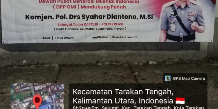 Tebar Spanduk Setiap Wilayah DPP GMI Mendukung Kabareskrim Komjen Pol Syahardiantono Jadi Kapolri