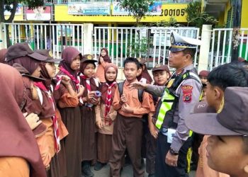 Satlantas Padangsidimpuan Edukasi Pelajar soal Tertib Lalu Lintas dan Bahaya Narkoba