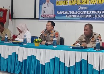 Kapolsek Kotapinang Turun ke Desa, Ajak Warga Lawan Pencurian Sawit, Narkoba dan Pelecehan Anak