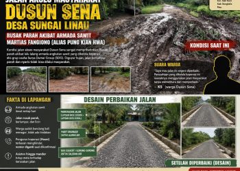 Diguyur Hujan, Dihajar Armada Sawit: Jalan Dusun Sena Berubah Jadi Kubangan Lumpur