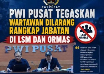 PWI Pusat : Wartawan Dilarang Rangkap Jabatan di LSM dan Ormas