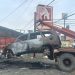 Misterius Mobil Toyota Inova Hangus Terbakar di Parkiran Alfamidi