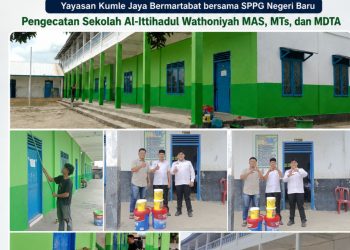 Yayasan Kumle dan SPPG Negeri Baru Bantu Pengecatan Sekolah Al-Ittihadul Wathoniyah