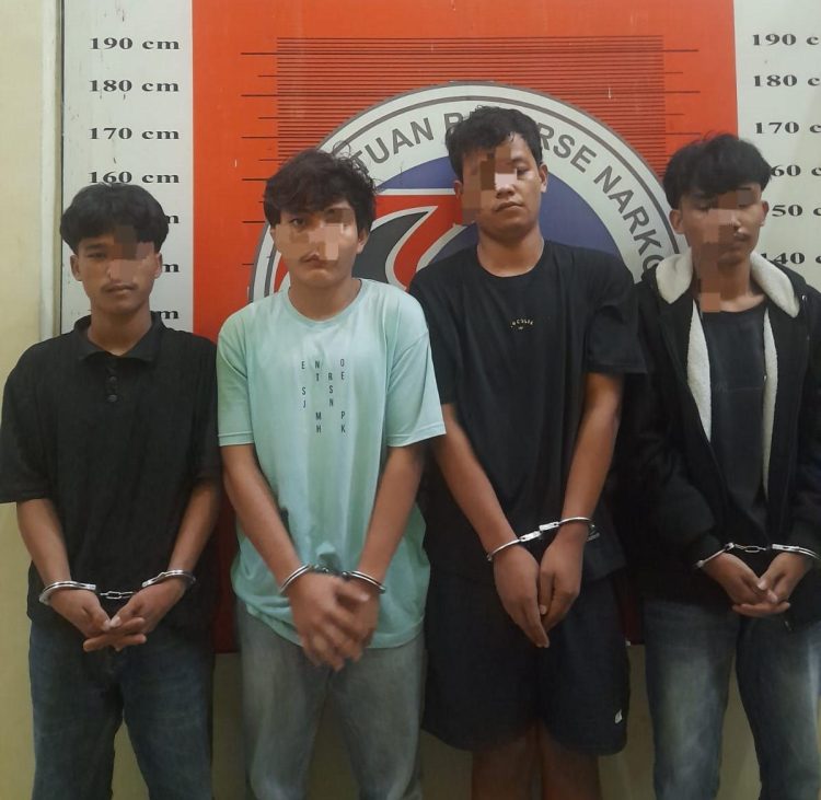 Hasil Tes Urine Positif Metamfetamin, Satresnarkoba Polres Palas Amankan Empat Pengguna di Pasar Sibuhuan