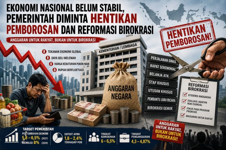 IYE Soroti Ekonomi Nasional Belum Stabil, Pemerintah Diminta Hentikan Pemborosan dan Percepat Reformasi Birokrasi