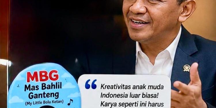 Viral! Ketum Golkar Bahlil Undang Pencipta Lagu “MBG Mas Bahlil Ganteng”