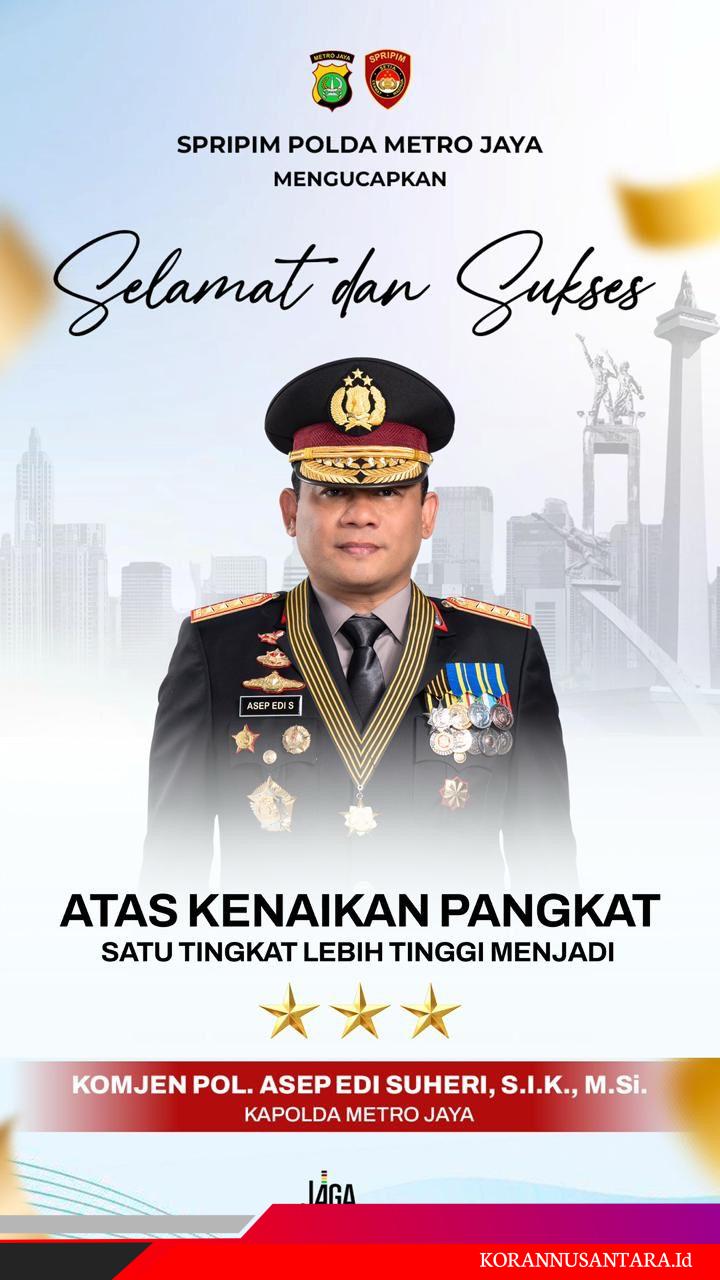 Kapolda Metro Resmi Dipimpin Jenderal Bintang Tiga Berdasarkan Keputusan Presiden