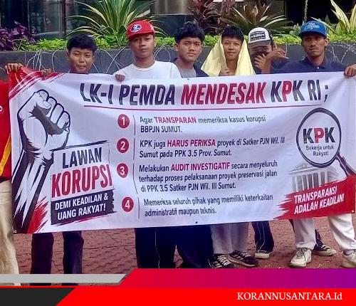 Mahasiswa Demo di KPK, Desak Pengusutan Proyek PPK 3.5 Satker PJN Wilayah III Sumut