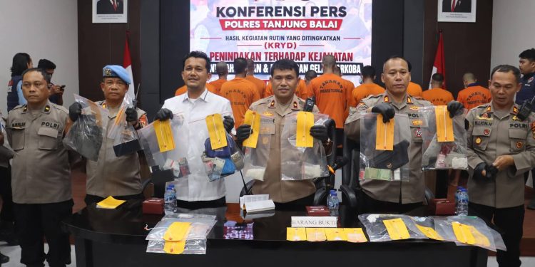 Gelar Konferensi Pers Tangkapan Narkoba Hasil KRYD, Polres Tanjungbalai di Apresiasi