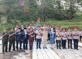 Hut Bhayangkara ke 80 Kapolres Tapsel Pimpin Upacara di Makam Pahlawan Sipirok