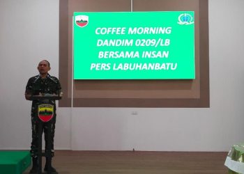 Coffee Morning Dandim 0209/Labuhanbatu Bersama Insan Pers Bahas Penegakan Hukum, Narkoba, Konflik Sosial, dan Kondusivitas Daerah
