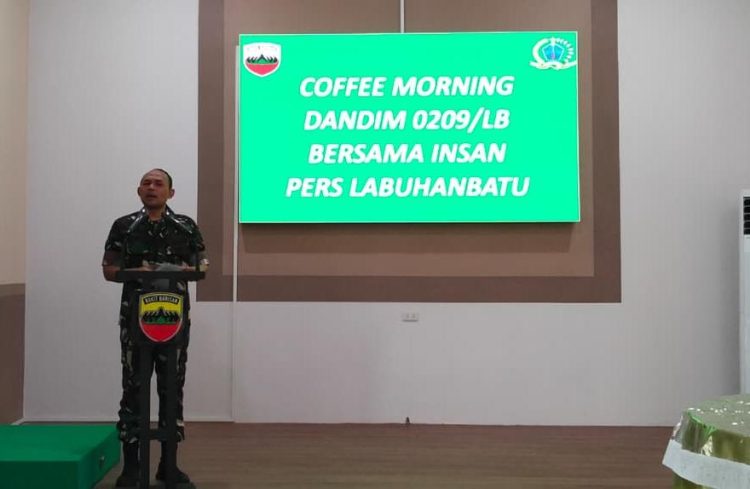 Coffee Morning Dandim 0209/Labuhanbatu Bersama Insan Pers Bahas Penegakan Hukum, Narkoba, Konflik Sosial, dan Kondusivitas Daerah