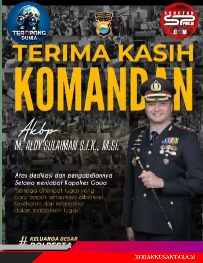 Komunitas Media Online teropongdunia.info bersama sorotonapublic.com Sampaikan Selamat dan Sukses kepada AKBP M. Aldy Sulaiman atas Amanah Jabatan Baru