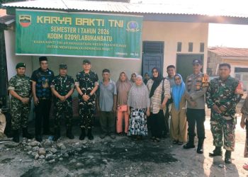 Dandim 0209/Labuhanbatu Tinjau Progres Rehab RTLH Wujud Kepedulian TNI Pada Masyarakat