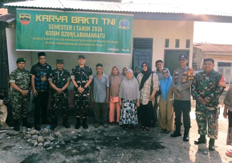 Dandim 0209/Labuhanbatu Tinjau Progres Rehab RTLH Wujud Kepedulian TNI Pada Masyarakat